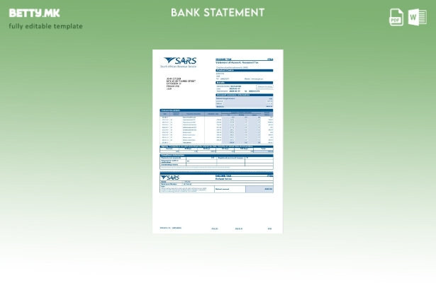 Модерен стил на USA SARS шаблон за страници за збор за изводи од банка